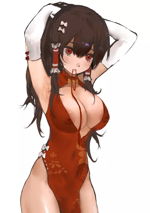 cheongsam reimu (oc) by Nekon_nyan