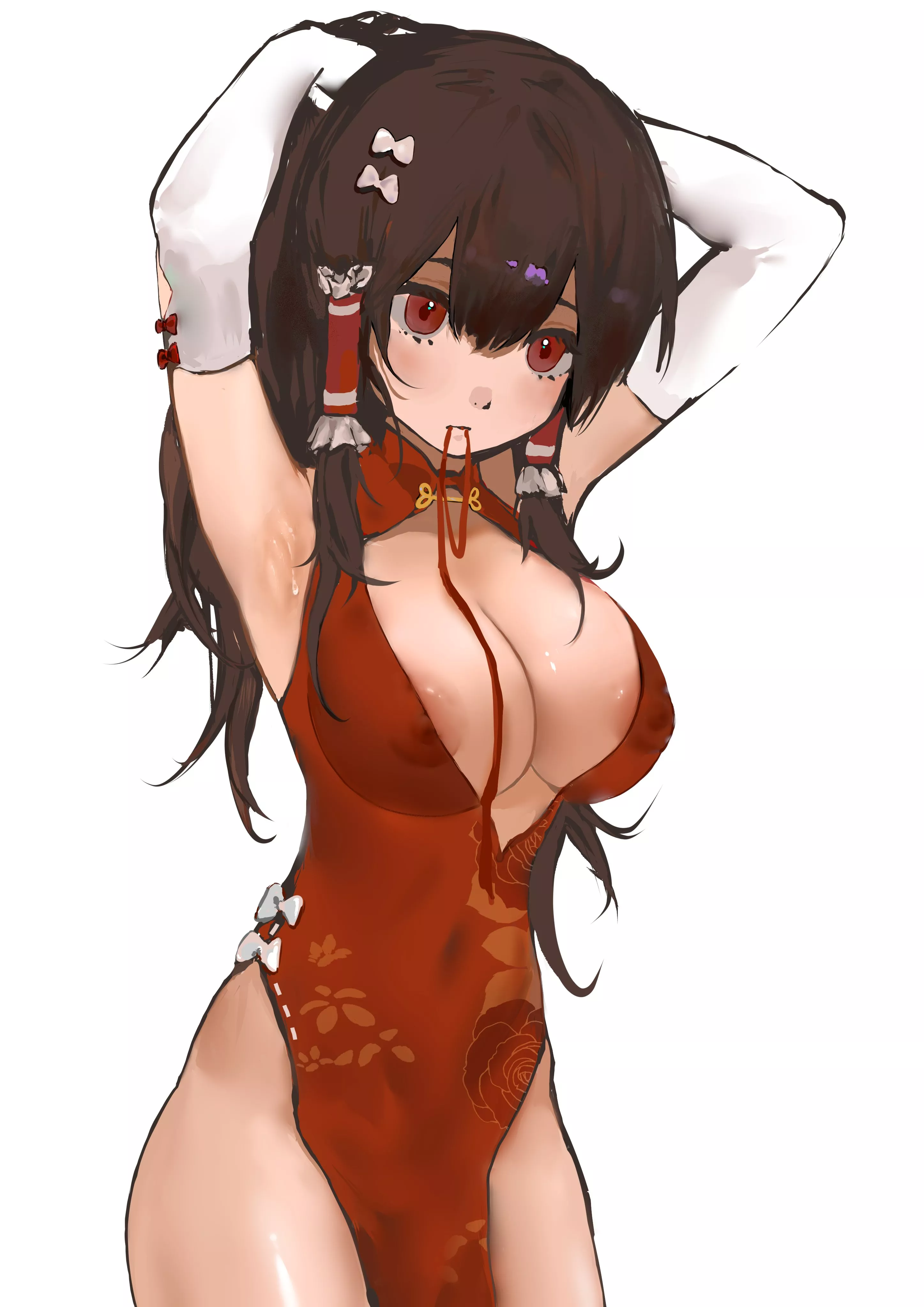 cheongsam reimu (oc) posted by Nekon_nyan