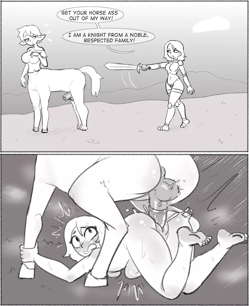 Don't be rude to the centaur futa! posted by gk_RedCat