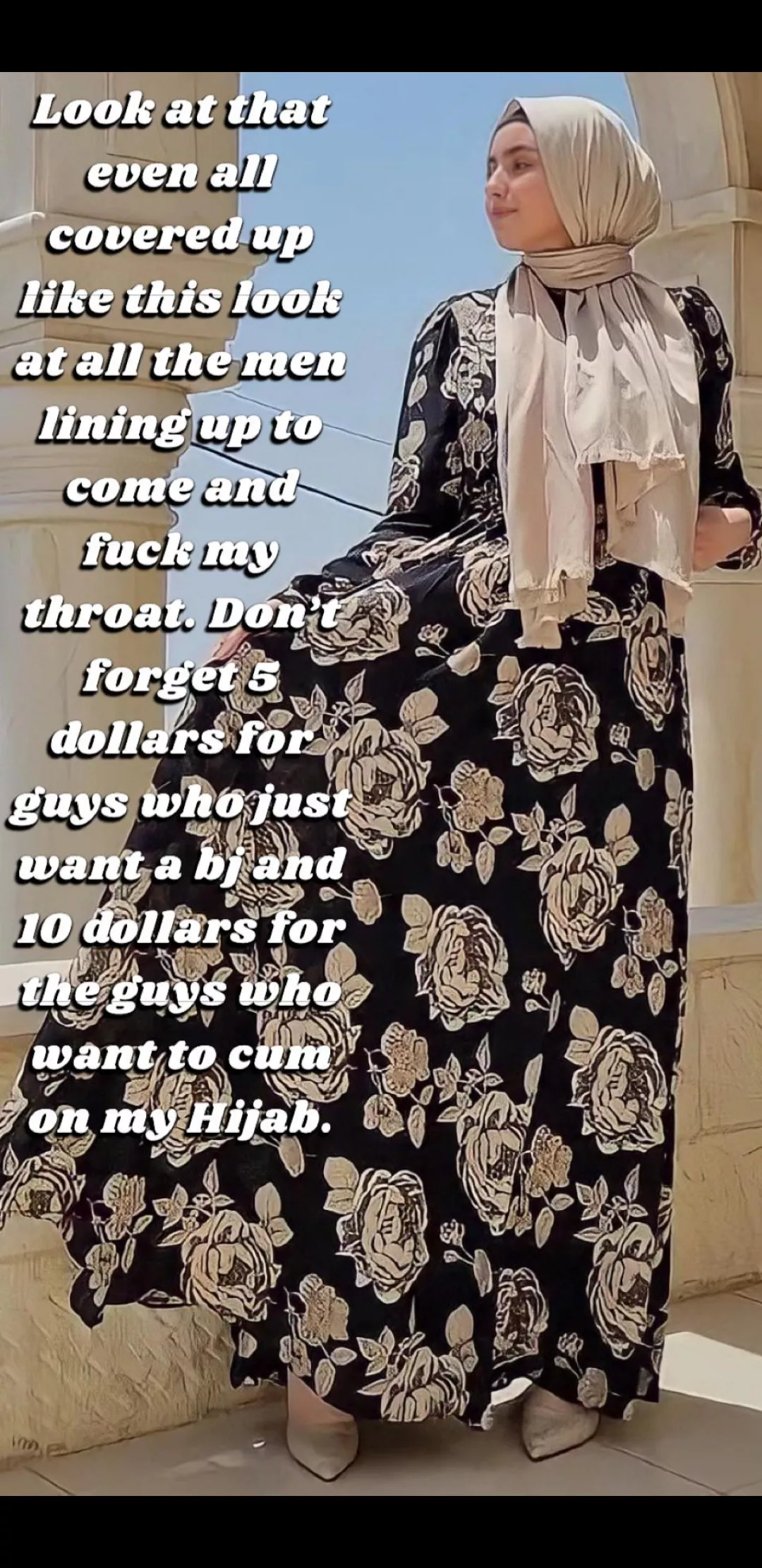 Don't worry, cuck: your hijabi wife Areen will have plenty of money for you... posted by ErnestAugustus1792
