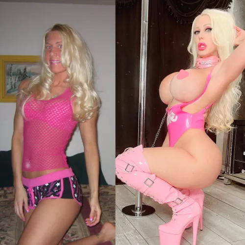 From a shy girl with no boobs to a bimbo fuckdoll. by Curvy-jenna