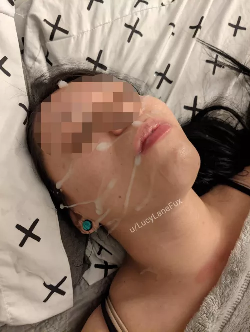 I feel so naughty with a thick load on my face. 🤤 by LucyLaneFux