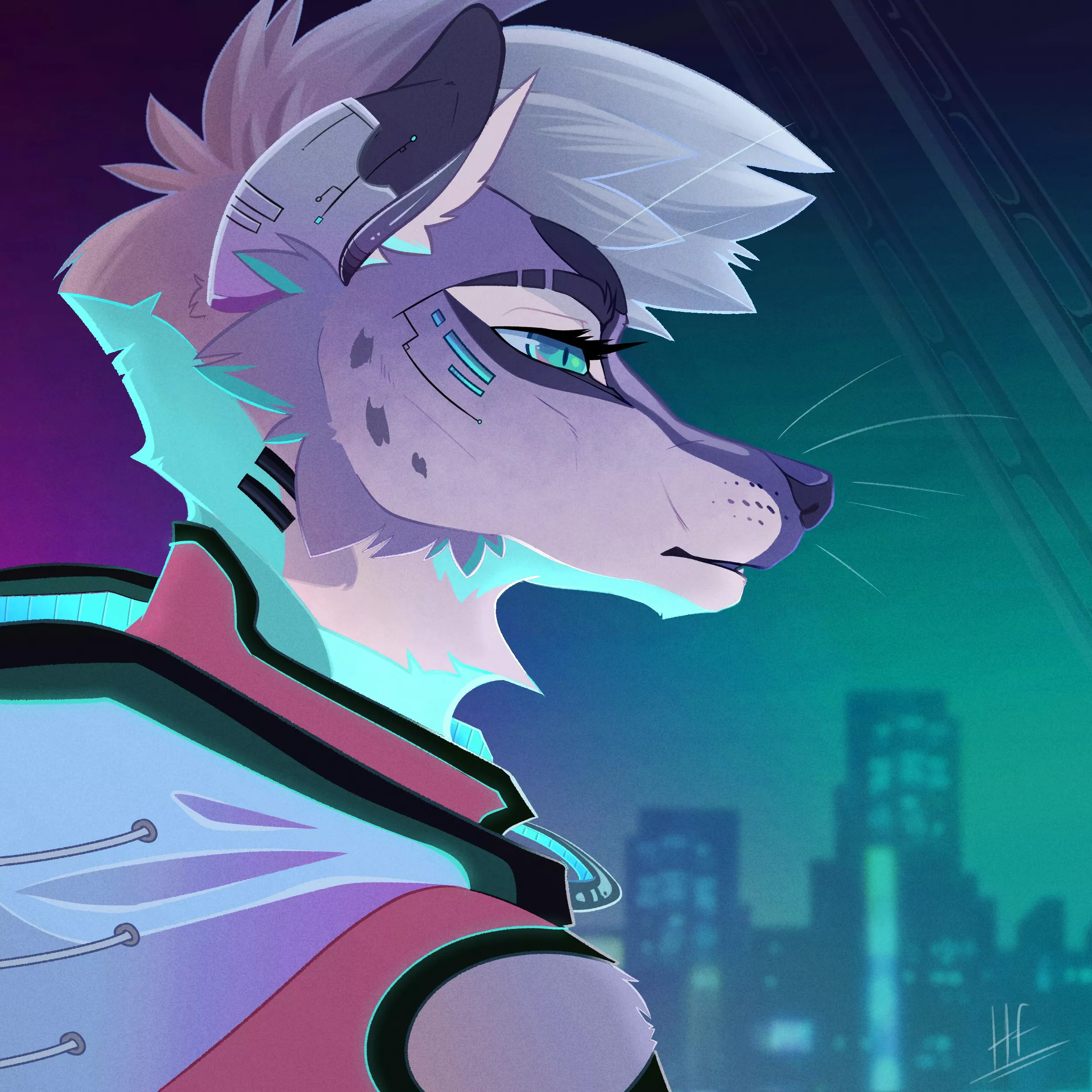 I was inspired by Cyberpunk: Edgerunners and drew this :p [art by me, @heretic.fox on Instagram] posted by 1ratamo1