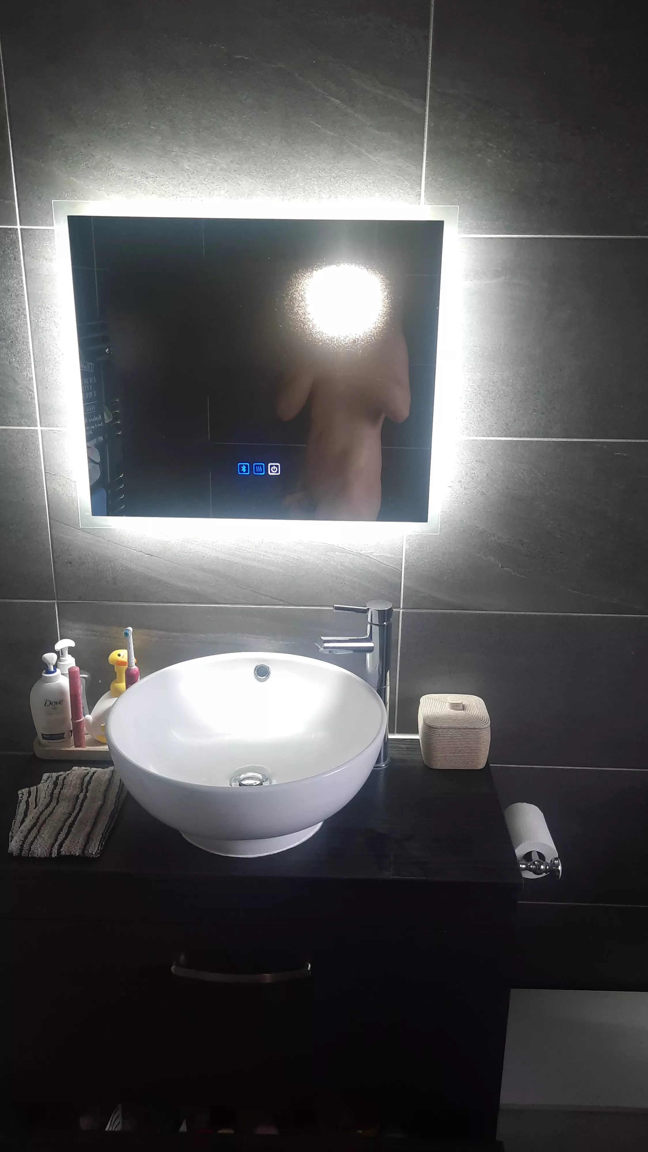 Just stepped out my shower. Its quite a cold morning but he's still looking large 😏 posted by averageschlongjohn