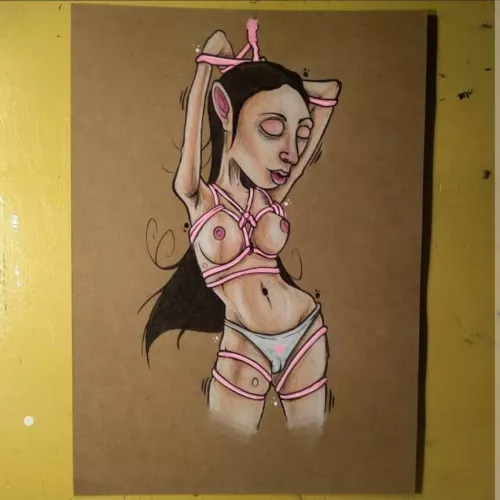 Pink Ropes . one of my favourite drawings iv done! thanks for looking by Boyish_mind