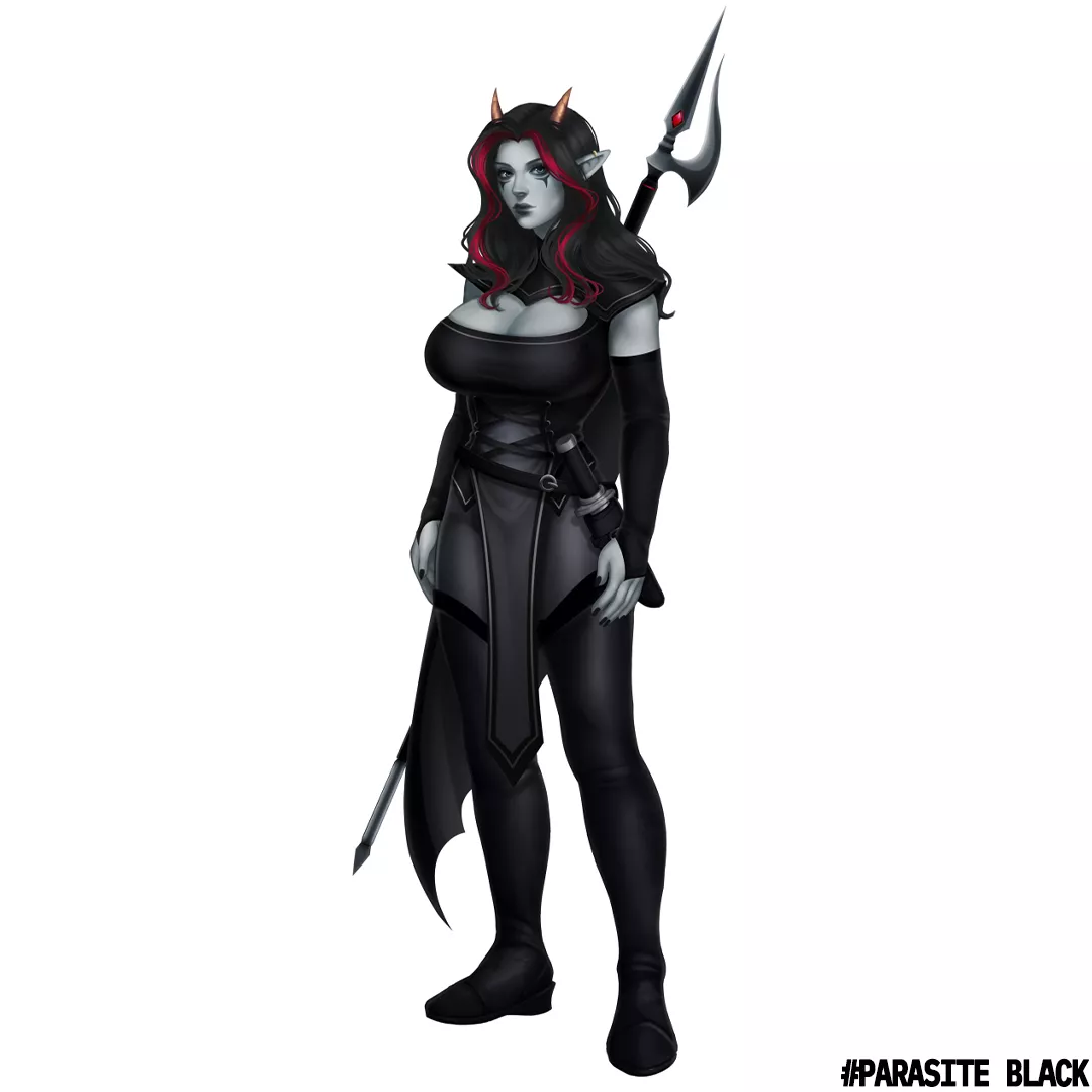 SYPHA finished work. The mysterious Demorai beauty. Animation coming soon. ( Parasite Black) [ Damned Studios ] posted by Twitch_jokerr