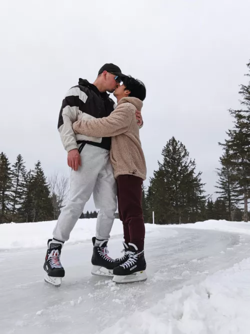 The joys of winter 💙 Teaching my boyfriend how to skate by DeepFriedHooker