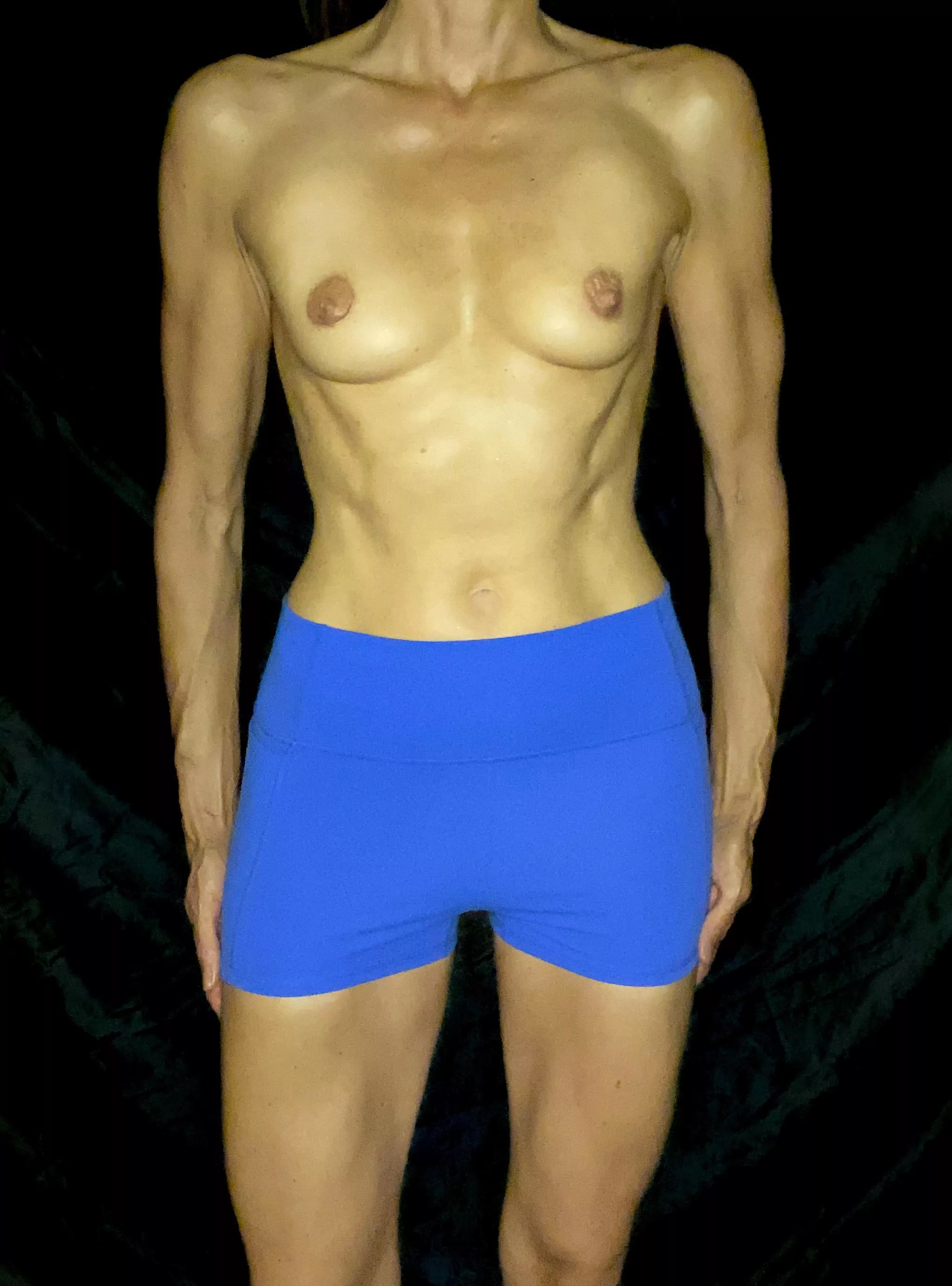 Topless workout. posted by aska696969