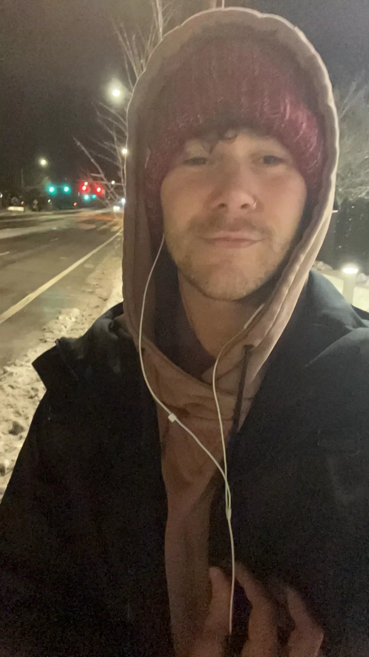 Trekking to 7/11 for snow day provisions 🍕🍩🍺 posted by xrudeboy95