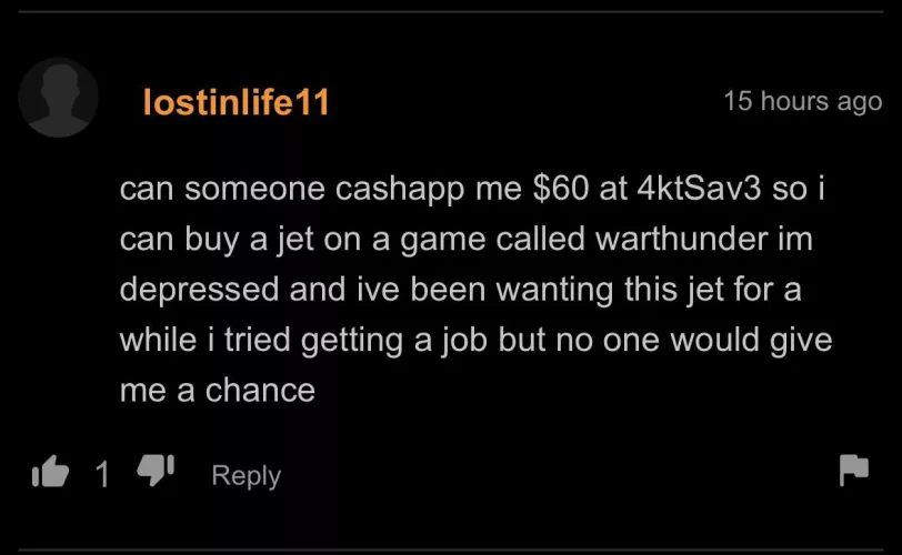 We as a community should help this man. by whoooww