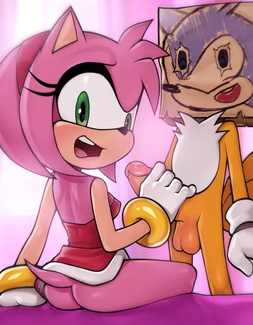Amy has sonic at home (Loodncrood) by cesaro07