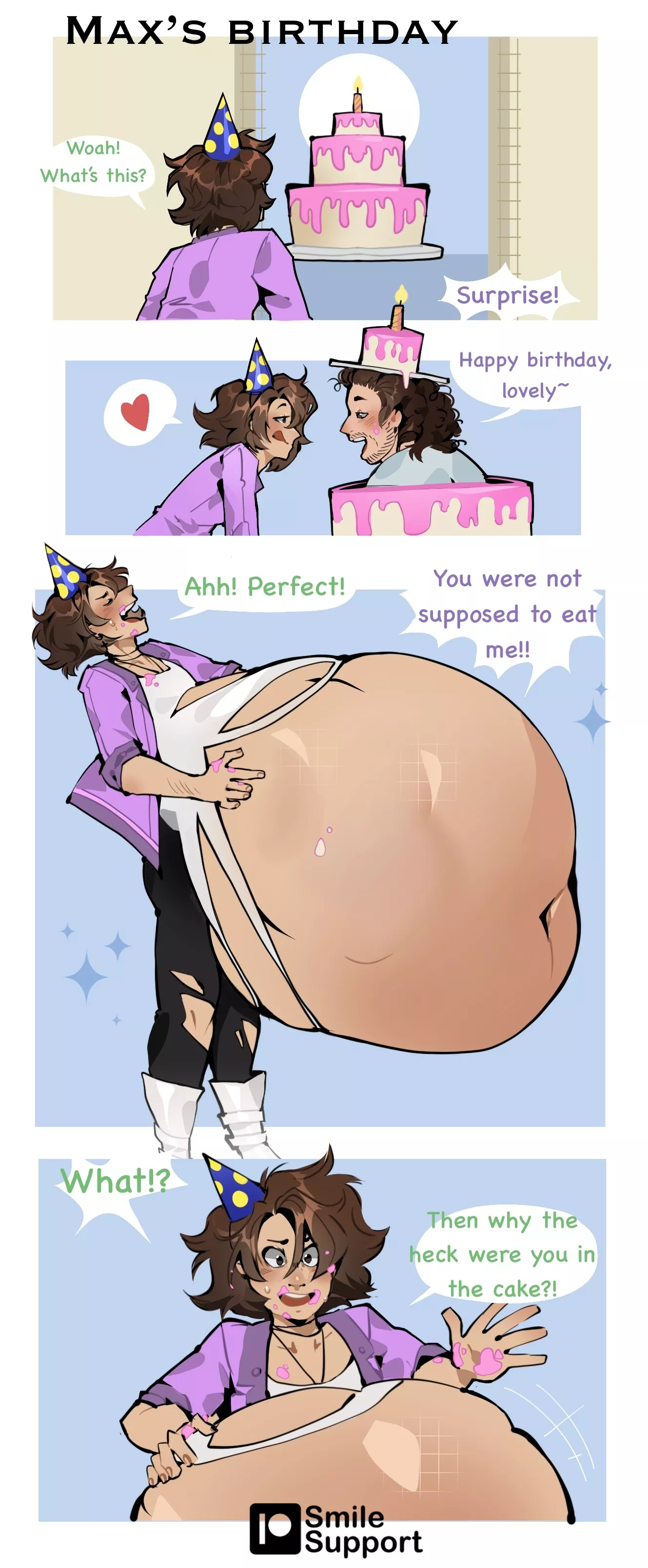 {comic} Max's Birthday [NB/M] [Semi-Willing] [Same Size] [Safe] by me/SmileSupport posted by SmileSupport_Vore