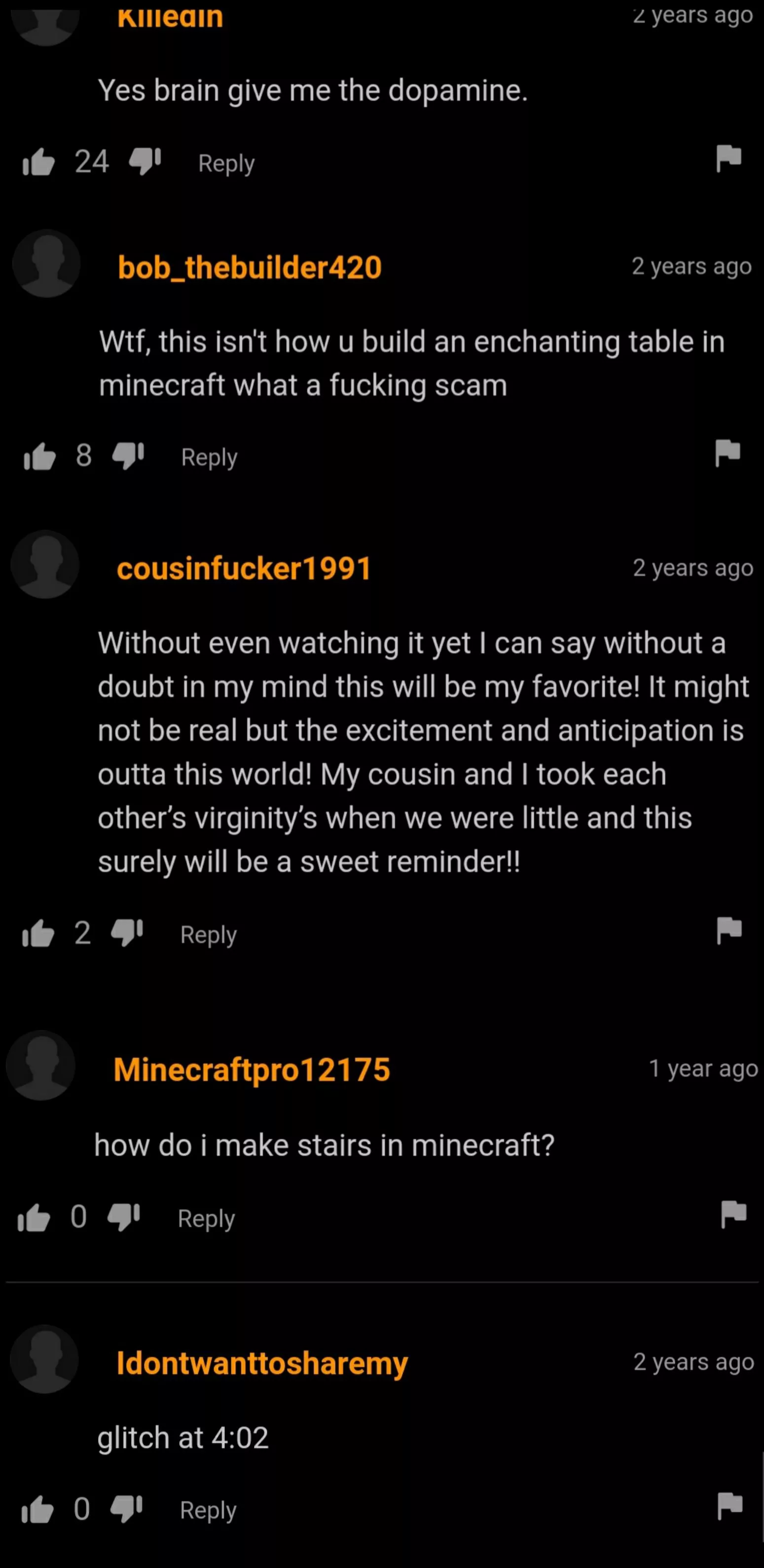 found the weirdest comment section on a single video posted by Choice-Bake7922