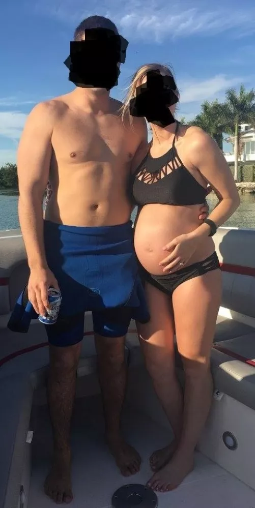 Here's me again with baby daddy. We were celebrating what was about to be our third while hubby stayed home with our first two!! 🤣🤣🤣 by No-Net-1322