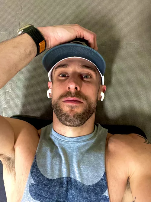 Leg day kicked my butt, just going lay on the mats for a bit 😜 by KDthrowawayKD