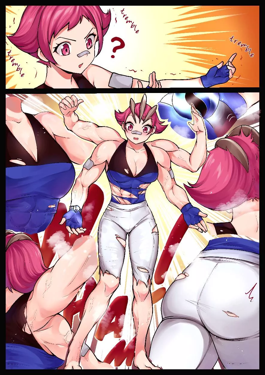 Maylene Transform into Machamp by Hyperstone(by Yan Gertzen) posted by MonsterGirlsHideout
