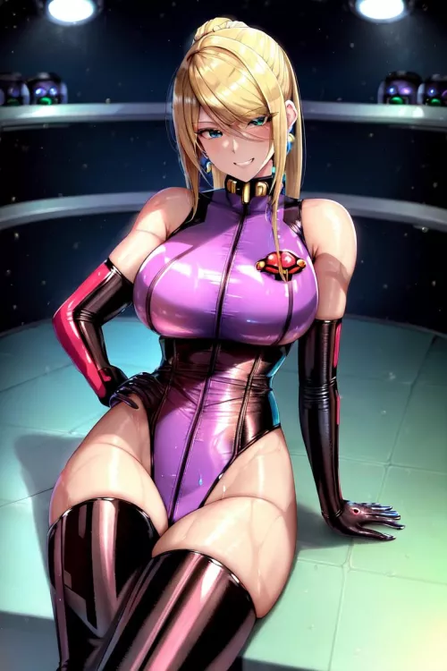 Purple Latex Samus by CheetahSperm18