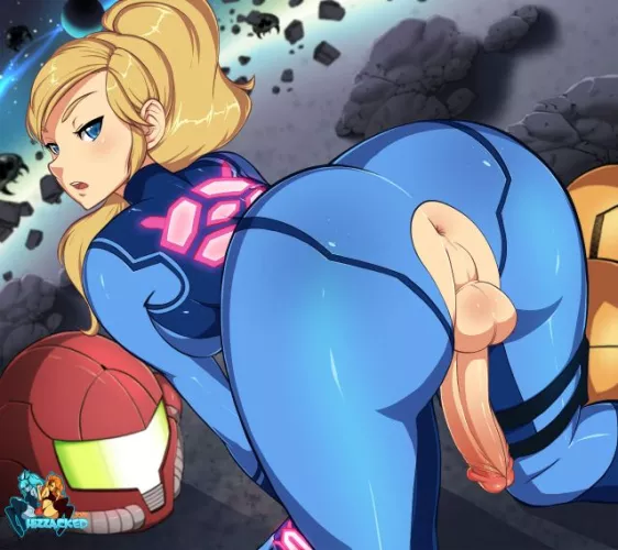 Samus in doggystyle position by JasonQuestionAsker