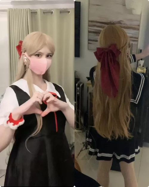 School Girl uniform and ribbons.🎀❤️ by No-Enthusiasm-1423