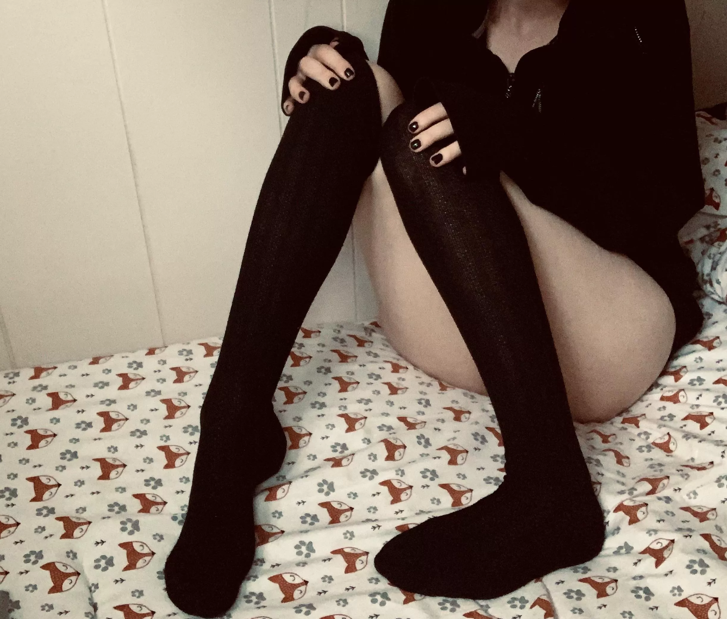 Thigh highs and painted nails!! posted by victoriavelvet420