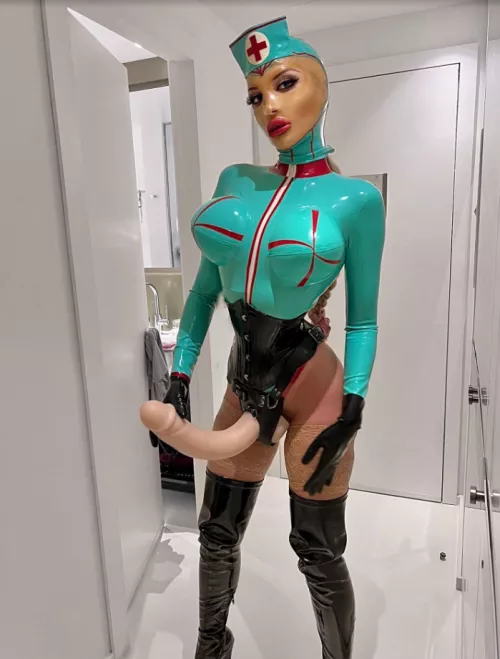 Your tongue will be my latex shiner 😈 by Goddess_Slavena