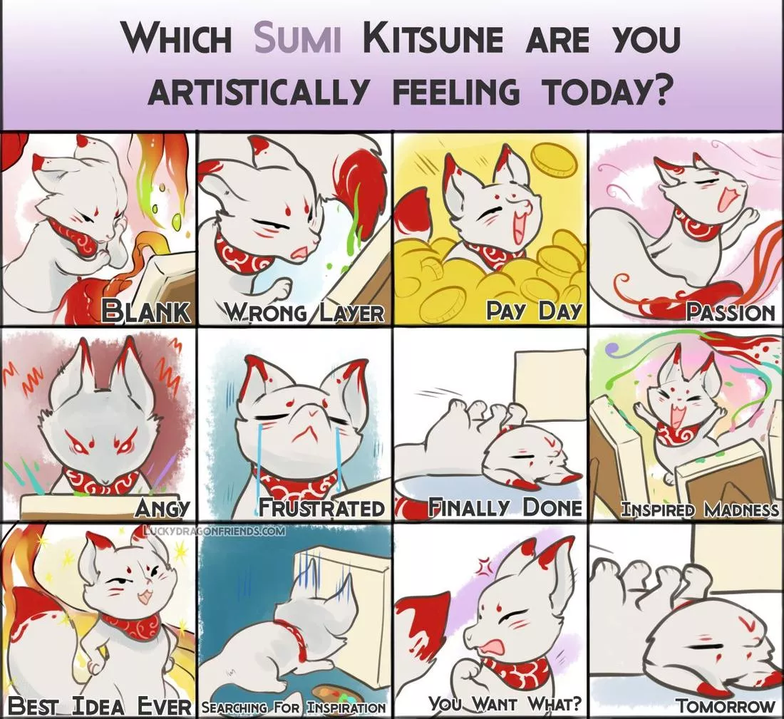 Artistically Feeling like Sumi Kitsune (Art by me) posted by sixthleafclover