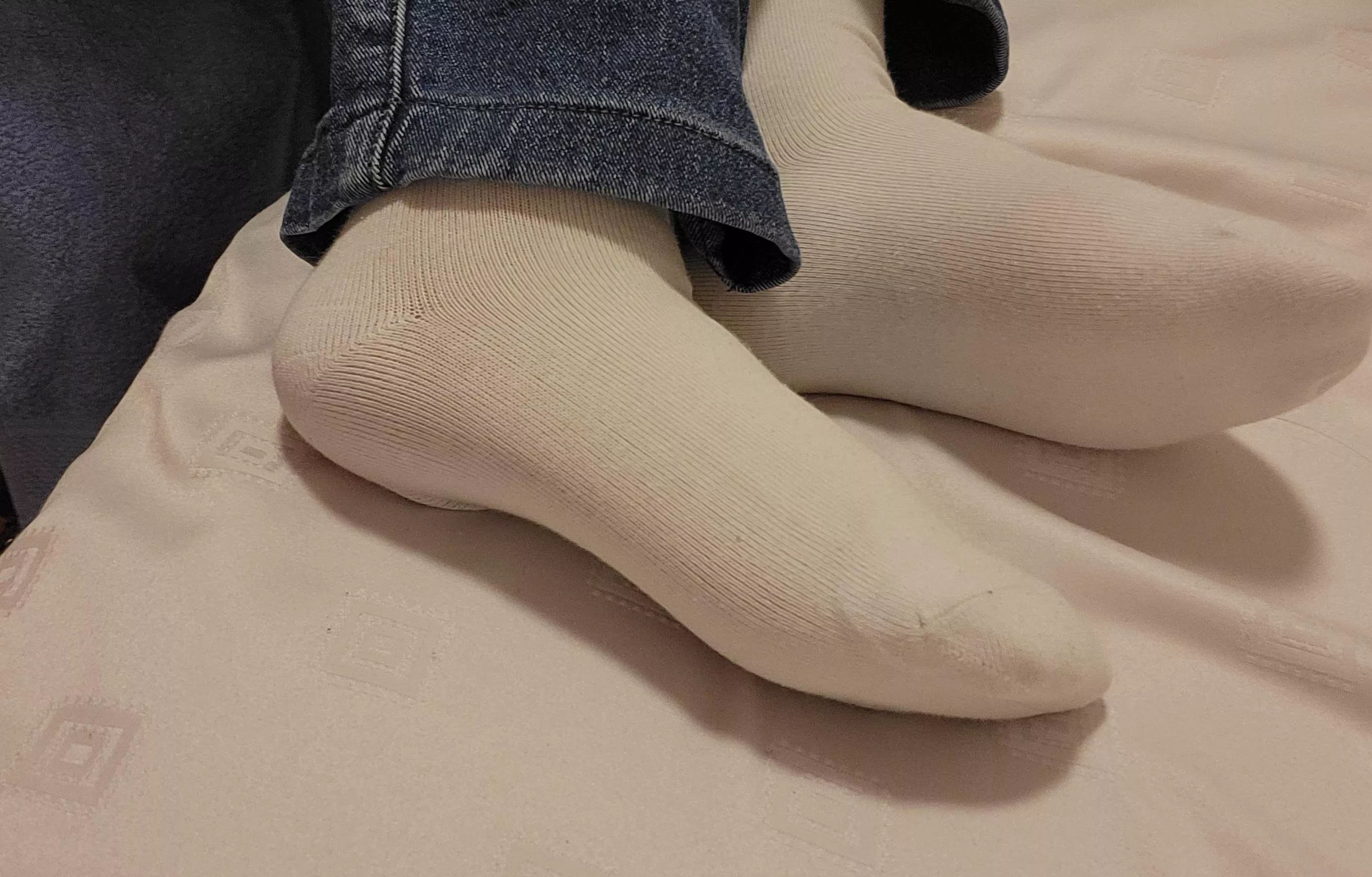 [female] jeans and white socks the classic combo posted by tangentscrew