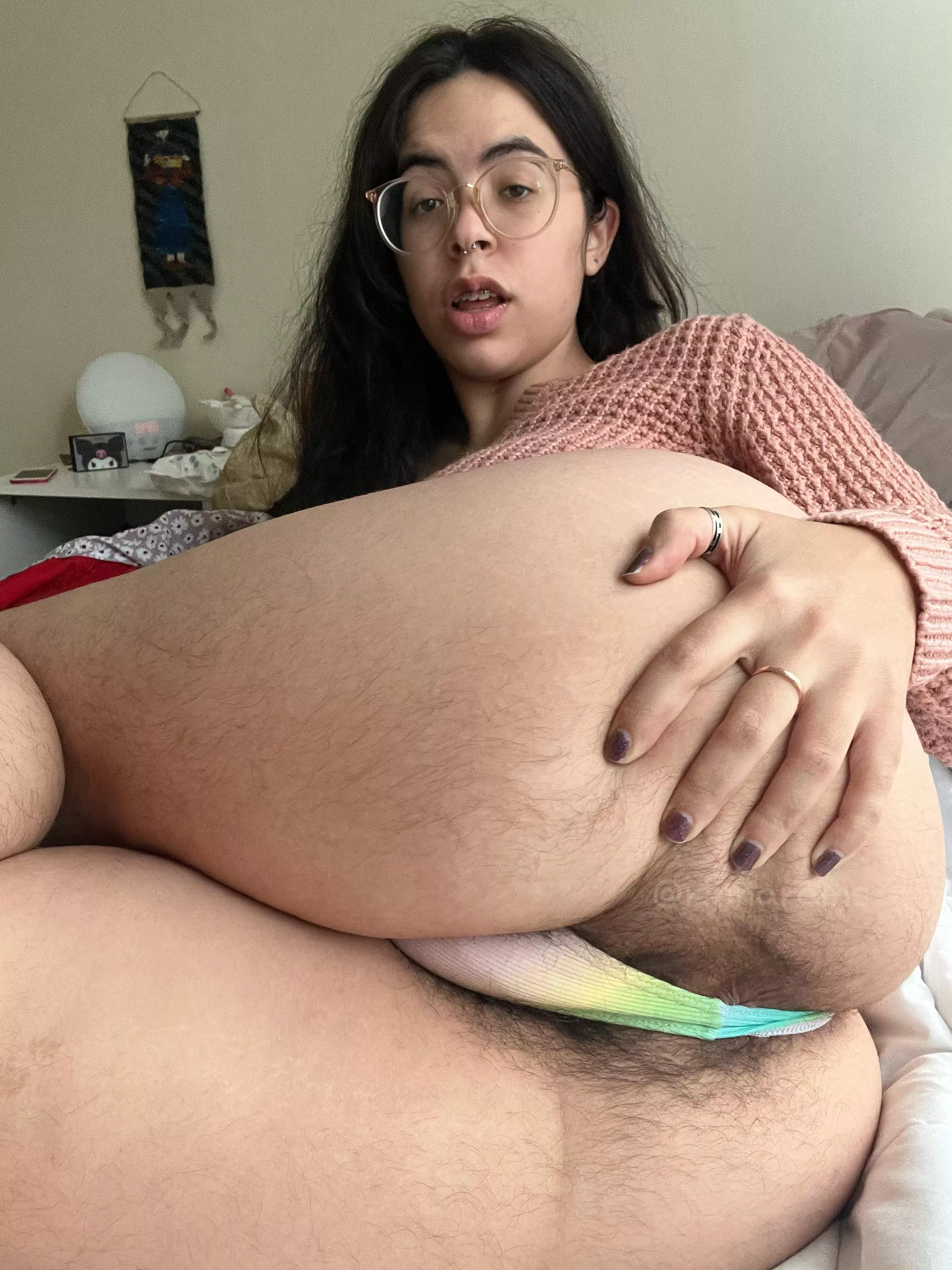 how many licks does it take to get to the center of a hairy asshole? posted by petalb4bie