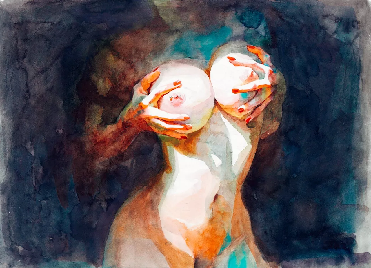 Sunny one so true, I love you..watercolour on paper posted by valeria_ko_art