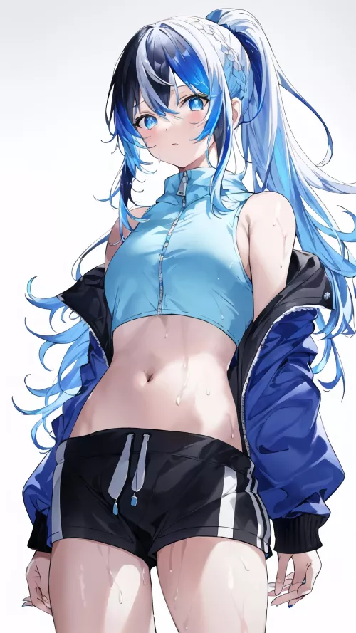 Sweaty Blue & Black by CheetahSperm18