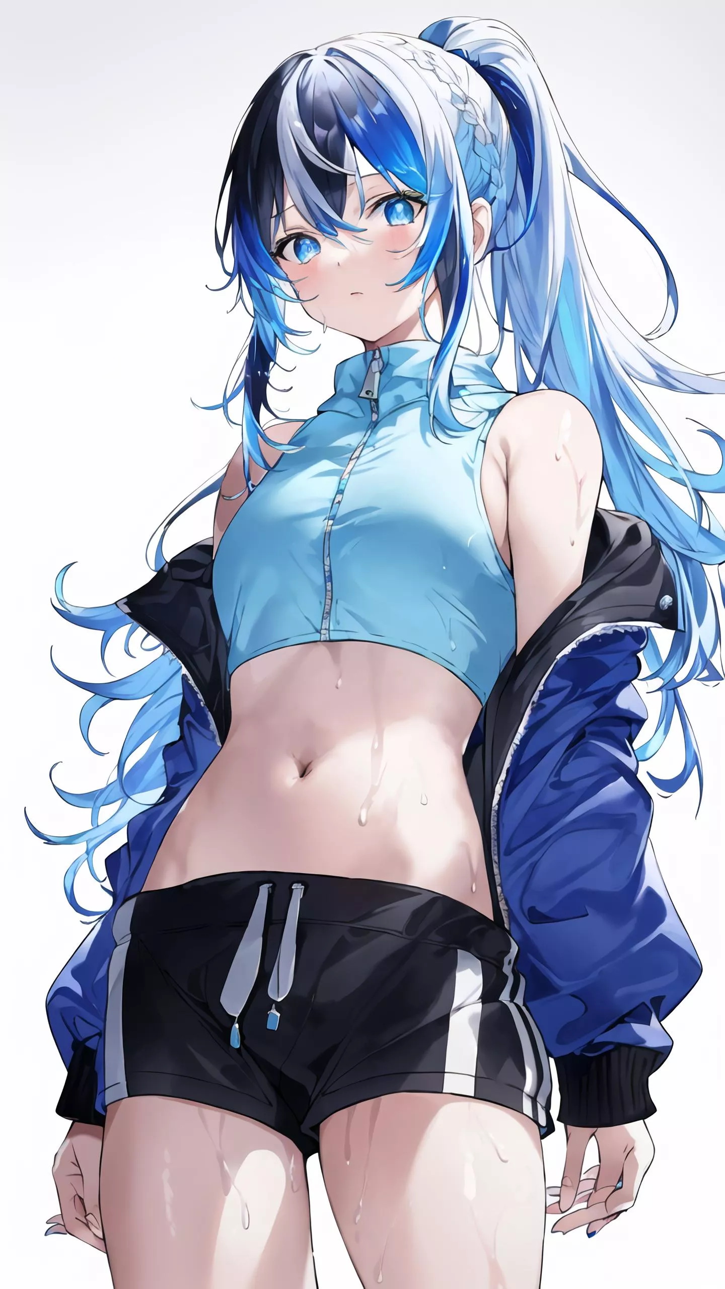 Sweaty Blue & Black posted by CheetahSperm18