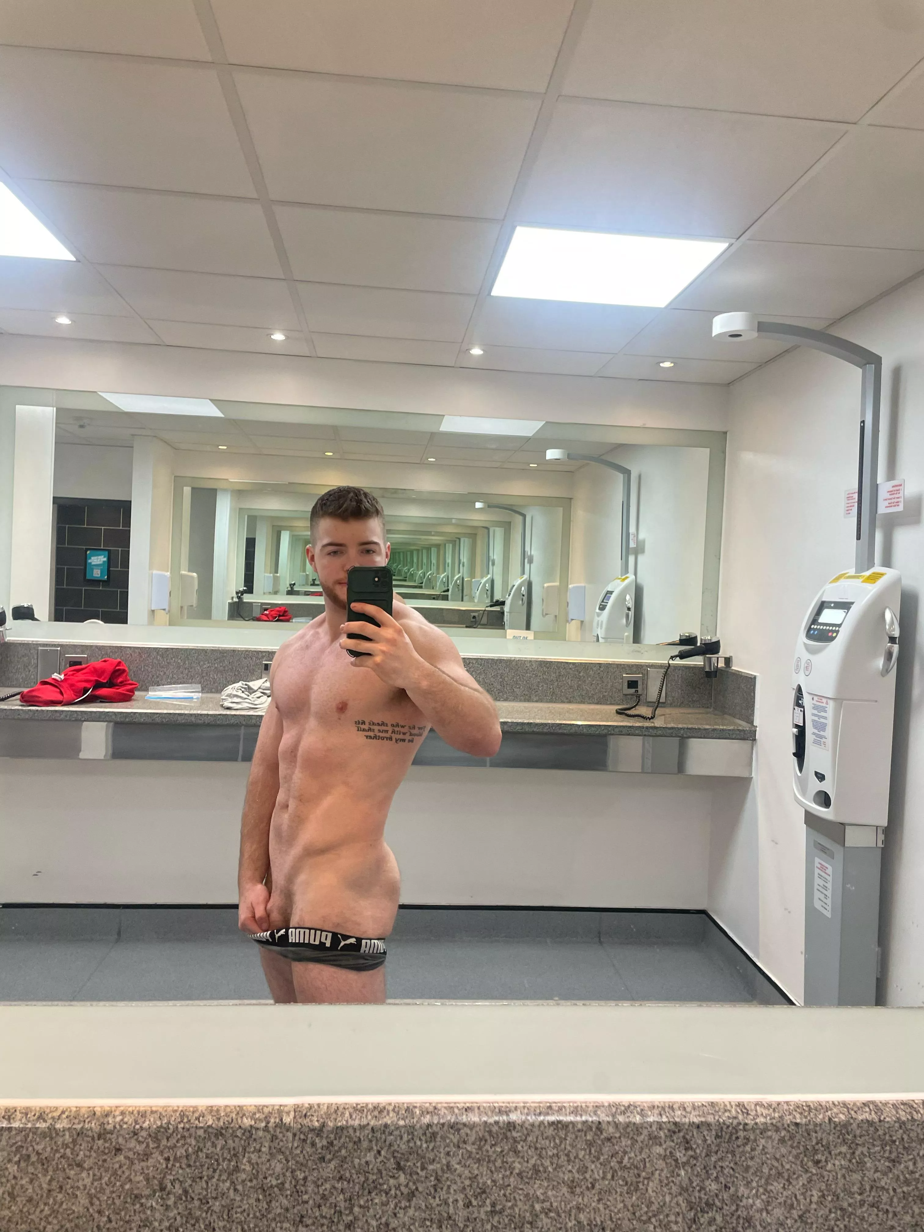 Wish I had another guy to have some fun with in the locker room posted by SteelDeliverance