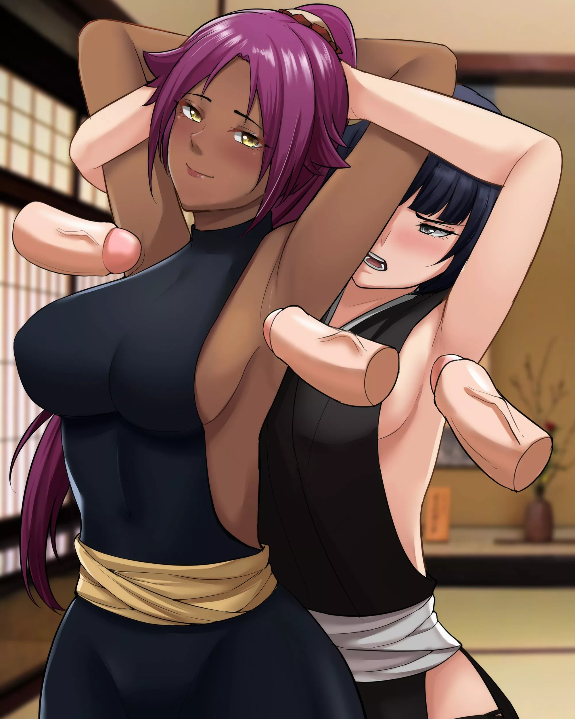 Yoruichi and Soifon (AinemsWork) posted by Deadpool6900