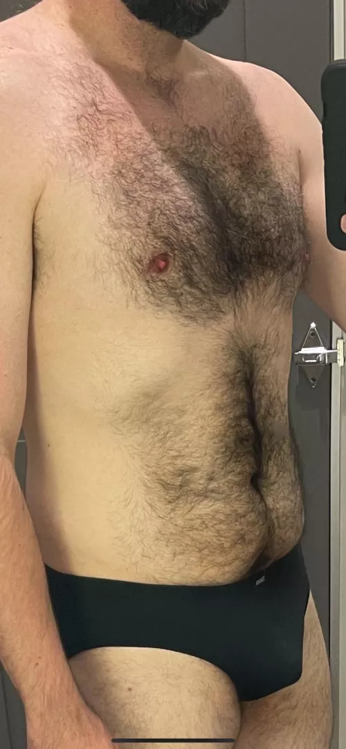 40, 6’4” Chest and stomach hair never stops spreading :) by wftxguy