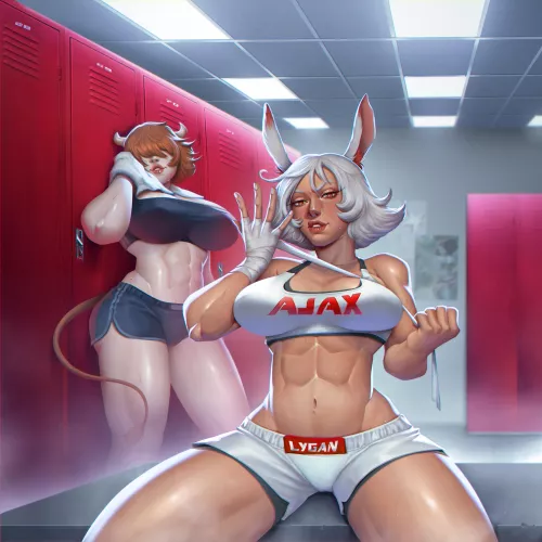 Alanah and Ellie from my new series (Ajax Lygan)[OC] by AjaxLygan