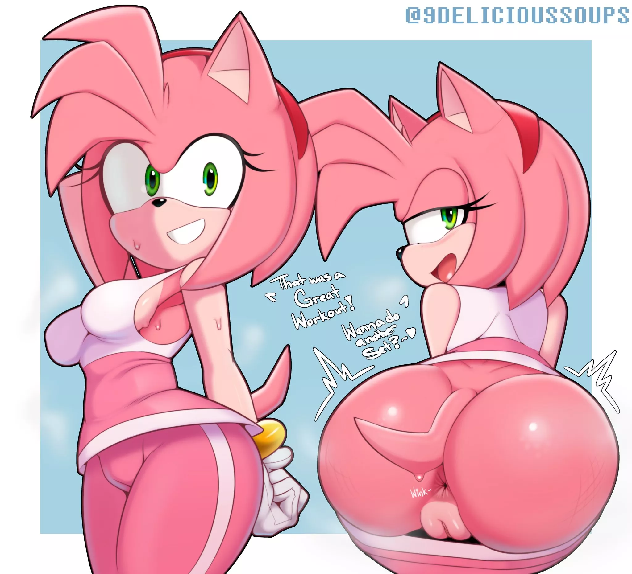Amy after working out [delicioussoup] posted by BetterSonicScourge