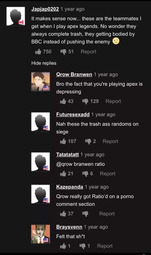 Bro got ratio by amanwholikestofish