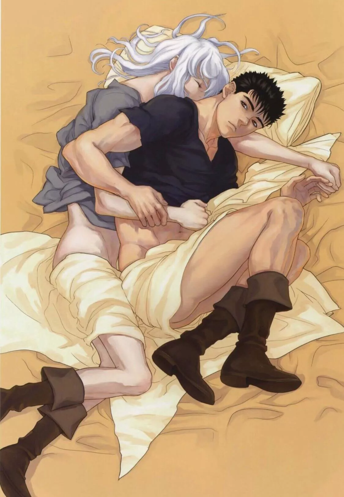 Guts being the little spoon for Griffith (Berserk) posted by Life_Gate_2077