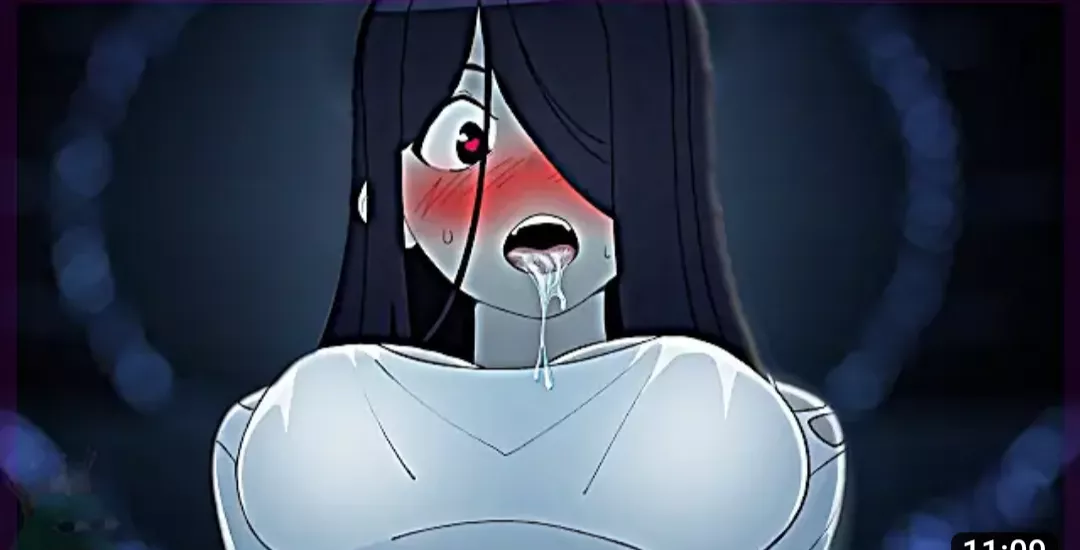 LF color source: 1girl, black hair, heart eyes, blushing, white shirt, grey skin, posted by Ill_Duty9824