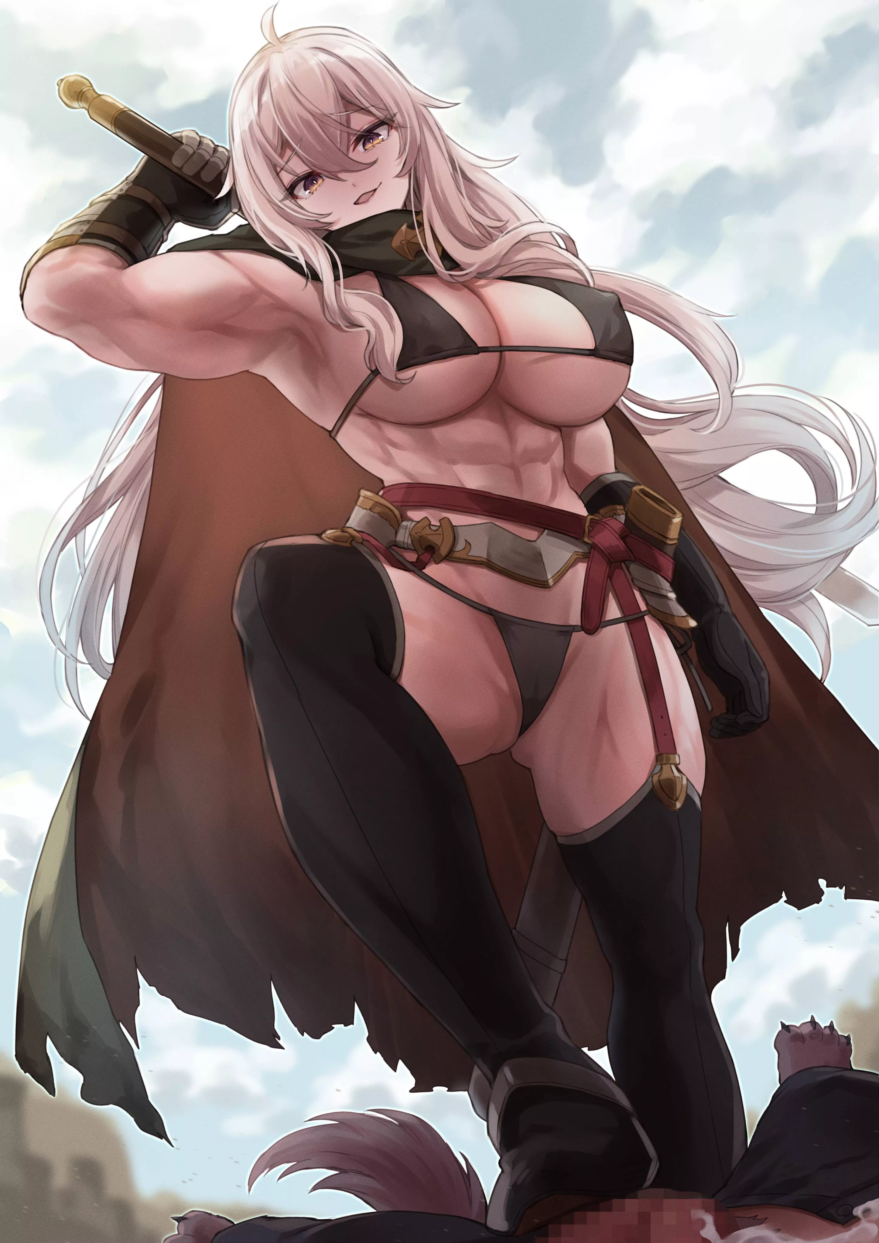 Muscle Mercenary Leona [Artist: SAHARA] posted by ComaOfSouls