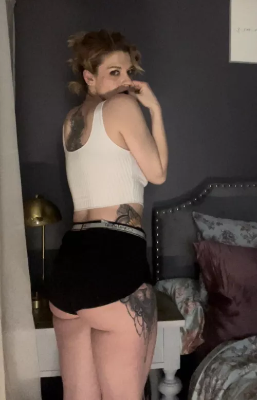 No panties. Just slide my shorts to the side! 😏 by ClaudiasCave