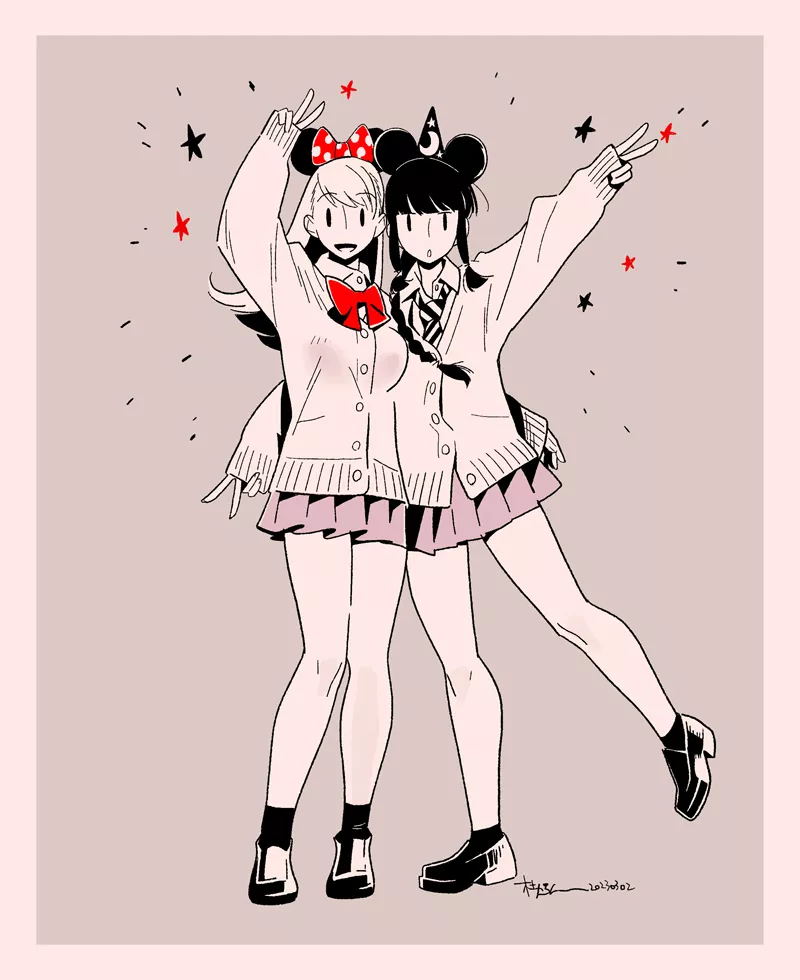 Ooi and Kitakami at Disneyland (Callan) [KanColle] posted by llamanatee