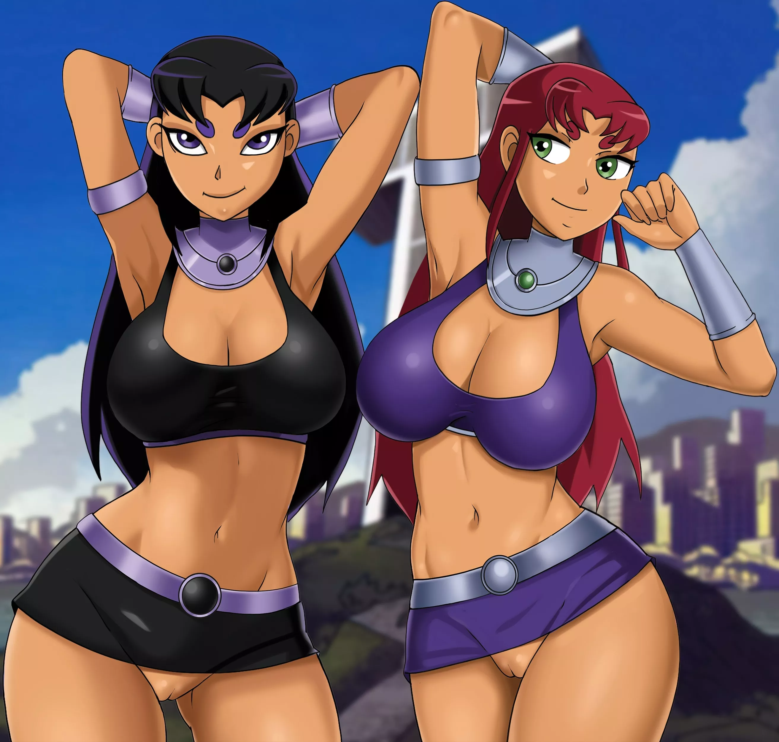 Starfire and her sister Blackfire [Vn_Simp] posted by Deadpool6900