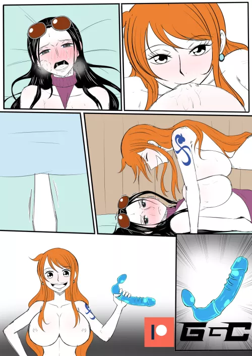 Was contracted to draw a Nami x Robin comic/doujin style project. Here's a draft of pg 19/28 (follow twitter/patreon if you want the current progress of things). Feel free to give criticism/suggestions by Ggc47