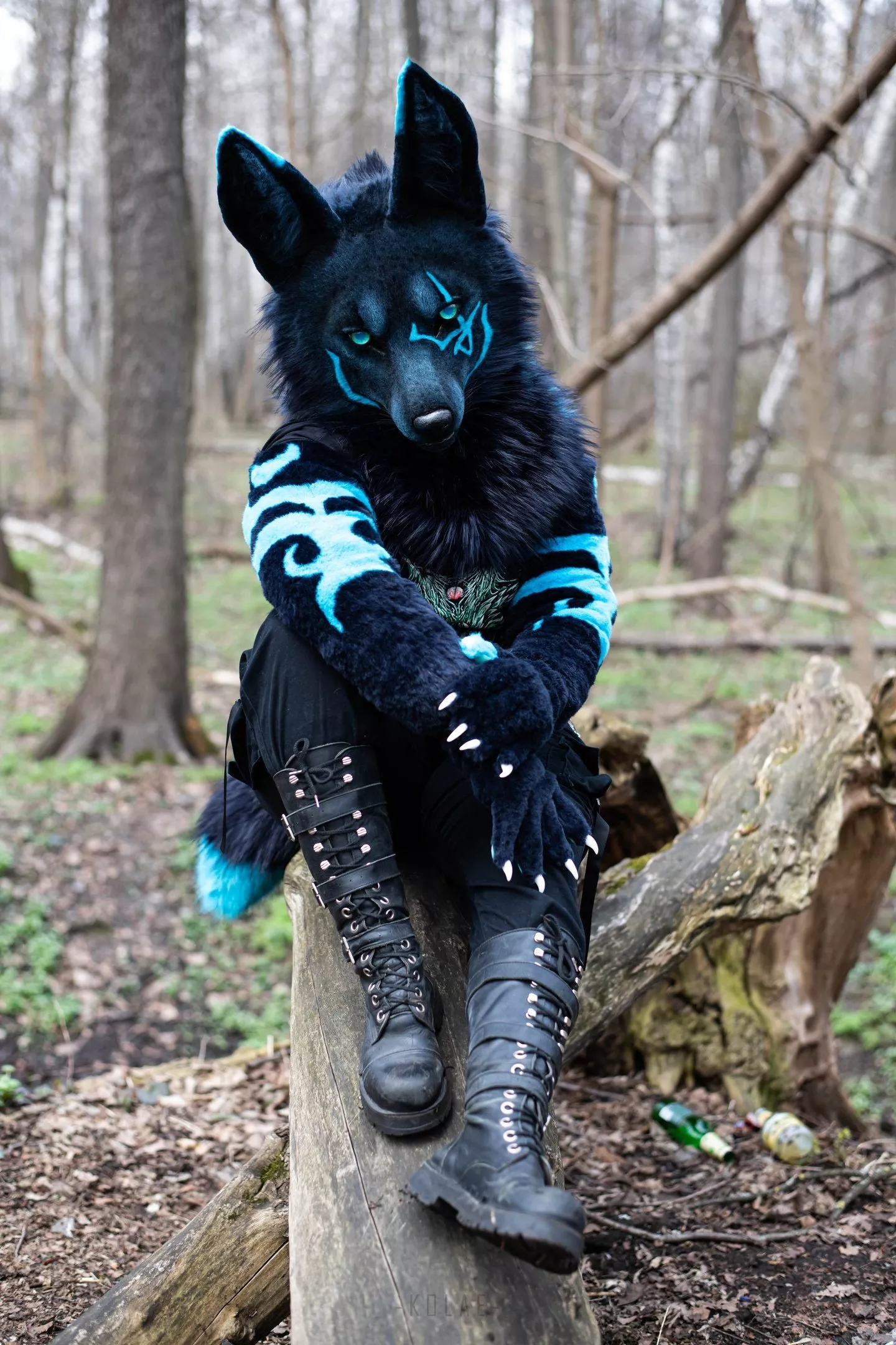 Wolf Partial by @Selenovna on Twitter posted by Dragoniel