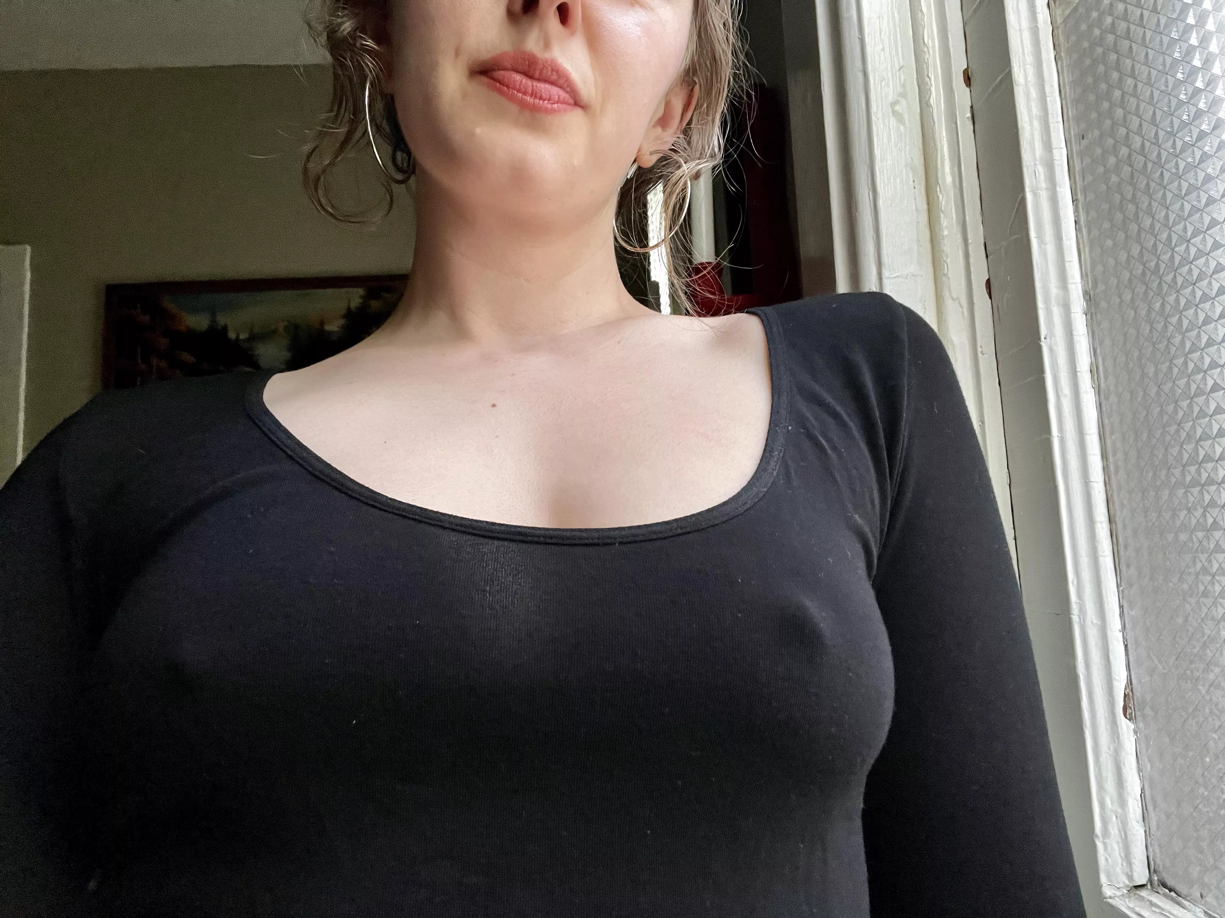 Working on my confidence in going braless. I think they look good in black, don’t you?!🖤 posted by eternaldarkness12