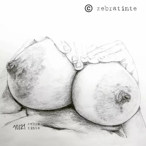 You need big hands to handle this, inspired by a big beautiful anonymus woman, pencil drawing by me by koenigottoehrmann