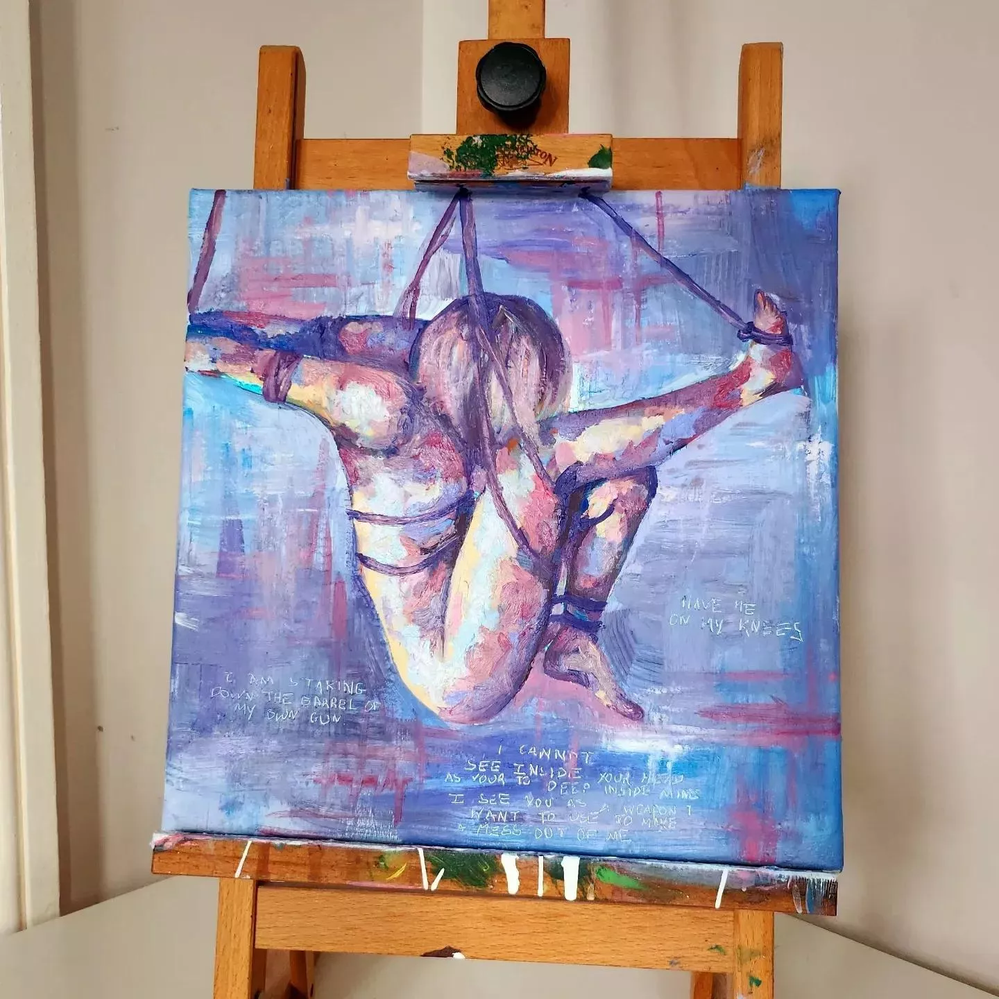 'Your a weapon, make a mess out of me' - oil painting by me posted by ham-sandwitch47