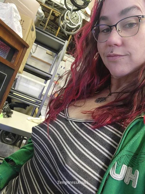 Boss told me to go home and change from my tshirt...so I switched to a thinner low cut top by TemptressKruci