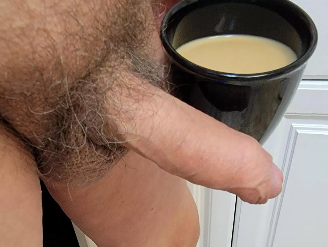 Daddy enjoying his morning coffee and wood .Dad/grandpa [71] 😈😉🍆 posted by alphamaleuncut51